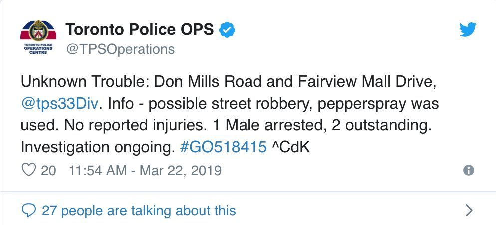 突发！多伦多北约克Fairview Mall发生抢劫！14人被喷胡椒水！